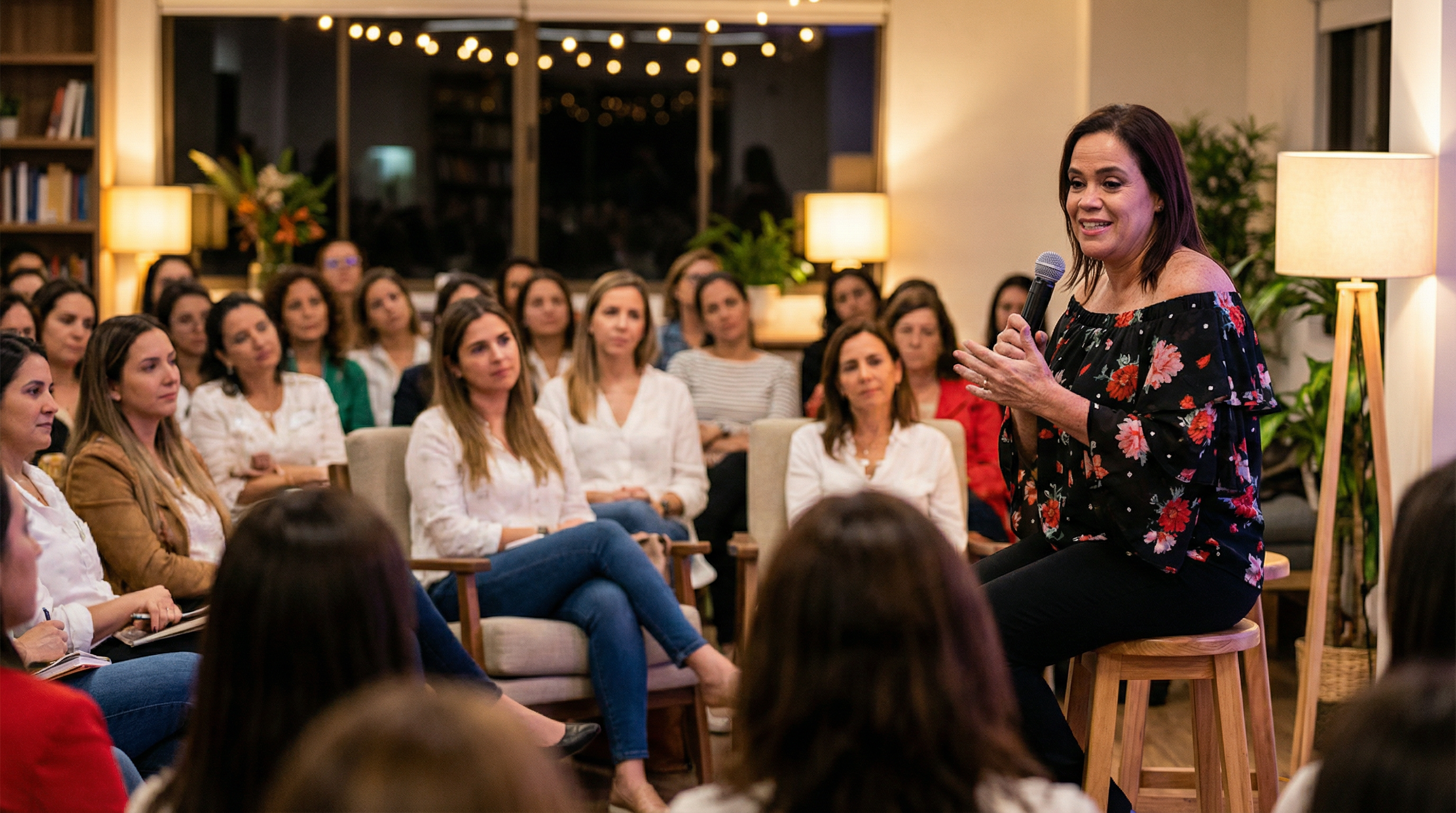 Marisa en evento íntimo